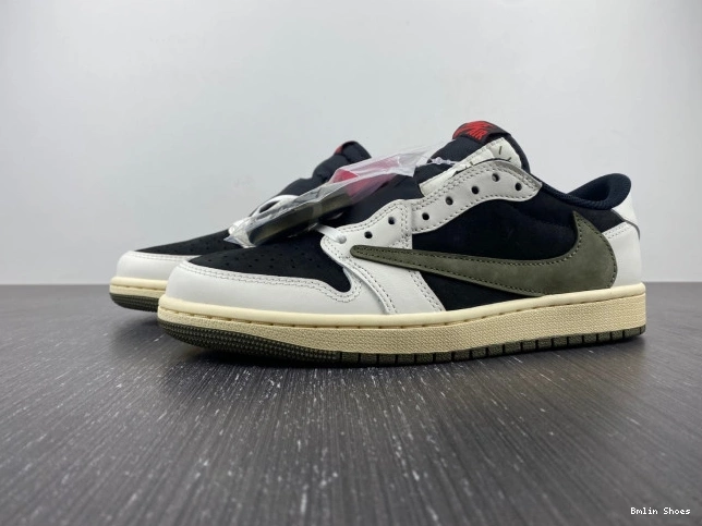 Bmlin Travis Scott Jordan 1 Low x WMNS OG DZ4137-106 Olive Air 0727